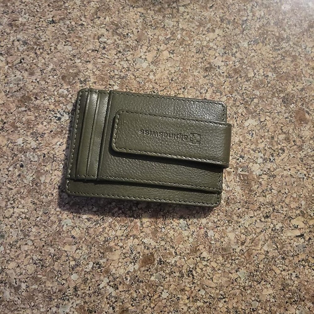 Mens RFID Slim Money Clip Front Pocket Wallet Minimalist Leather ID Card Holder